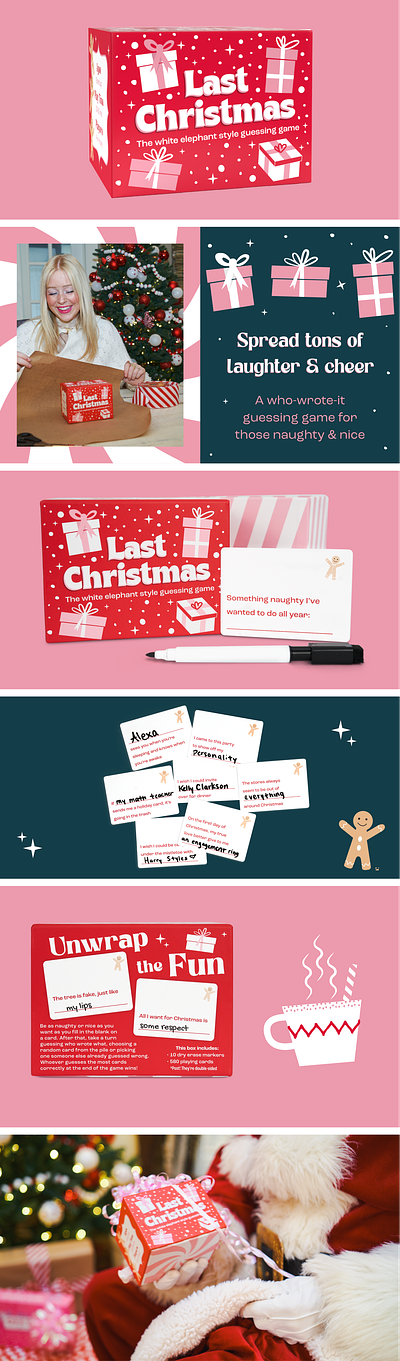 Last Christmas Game Packaging Design box design branding card game christmas design game design graphic design illustration packaging print vector