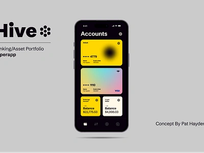 Hive Fintech App aesthetic app branding concept design graphic design ui ux