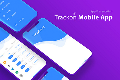 Trackon Mobile App UI/UX Design design mobile app uiux