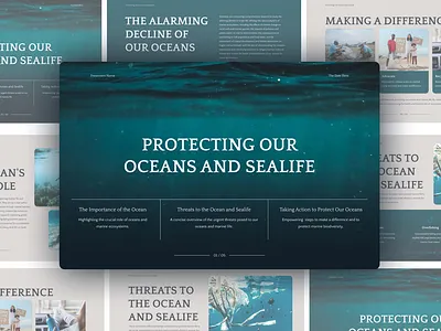 Protect our Oceans - Pitch Presentation Design graphic design keynote powerpoint presentation