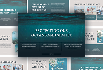 Protect our Oceans - Pitch Presentation Design graphic design keynote powerpoint presentation