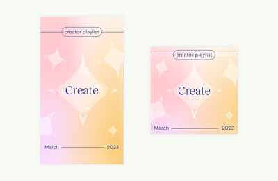 Playlist cover for Teachable - March create digital design gradient graphic design march playlist cover social post sparkles spotify tech