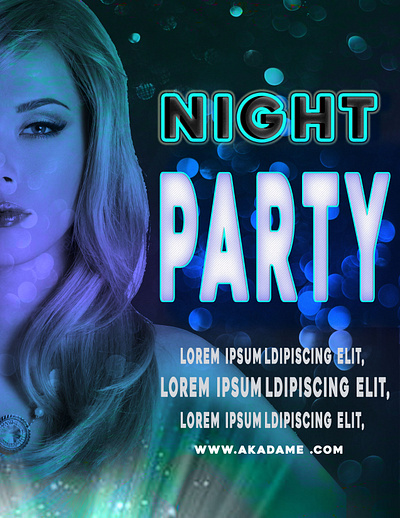 NIGHT PARTY FLYER 3d animation app bokulislam360 branding design graphic design illustration logo motion graphics ui ux vector