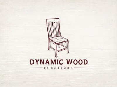 Dynamic Wood Furniture Brand Logo brand guide brand guideline brand identity branding chair furniture furniture logo graphic design hand drawing logo illustration logo logo design vintage vintage logo wood logo
