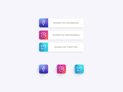 Daily UI Challenge #010 buttons dailyui icons share socials ui vector visual design