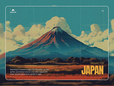 DSCVR - Mount Fuji & The Matterhorn alps cartoon clouds colorful europe fuji illustration inspiration japan japanese landing page landscape matterhorn mountains nature retro scenery ui web design website