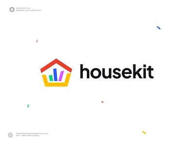 logo, logo design, creative, houseKit, ecommerce, household a b c d e f g h i j k l m n branding branding agency creative logo ecommerce flat minimalist graphic design handy house logo household logo logo design o p q r s t u v w x y z online store popular logo shopping logo simple logo smart home symbol utensil woncraft