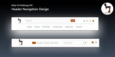 Daily UI Challenge 012 header navigation design app appdesign branding design graphic design header navigation navigation header ui ux