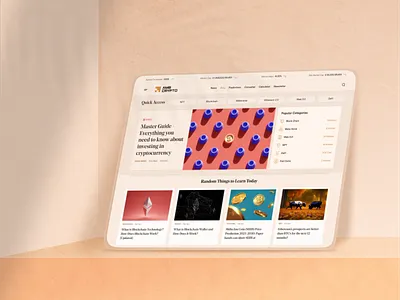 Crypto Blog, UI/UX Design Case Study blog crypto editorial minimal ui design uiux website