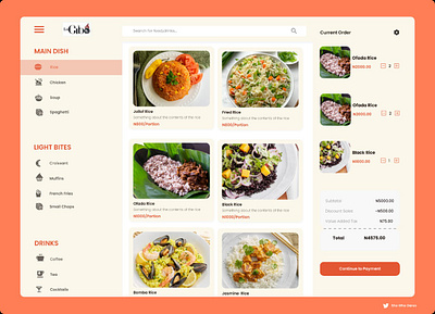 Restaurant Website design product design ui uiux website design