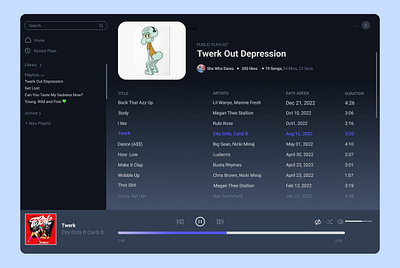 Desktop Music Player design product design ui uiux website design