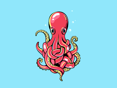 Octopus. Character illustration animal cartoon character character design comic drawing illustration octopus