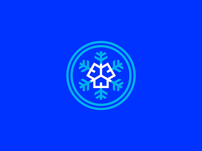 Snowflake house logo blue electric blue freeze house houses logo snowflake