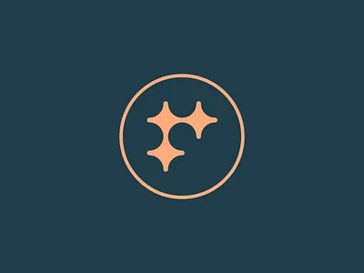 Letter F with stars letter f logo minimalistic pins stars vintage