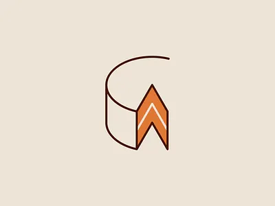 Carrot cake brand branding cake carrot carrot cake design eat figure flat icon illustrator logo minimalist orange pastry piece round edges slice stroke symbol