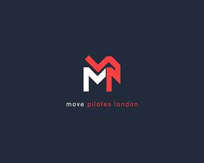 Move Pilates London branding design graphic design logo logo design move pilates typography