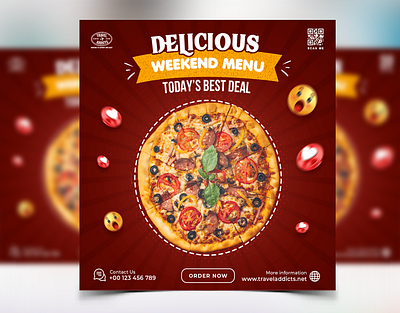 Food Restaurant Flyer Social Media Ad Post Design food psd restraunt