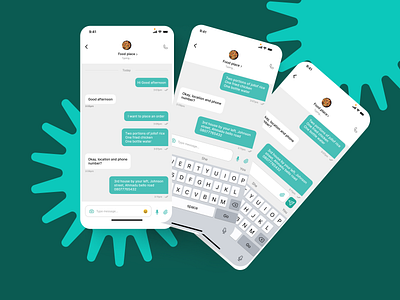 Chat box for IOS mobile app app chatbox design greenui messageui mobileui ui uidesign