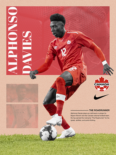 Alphonso Davies Poster design football graphic design poster typography