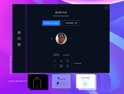 Portfolio Site [Main Page] Design design graphic design illustration ui ux