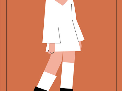 Girl with caret design graphic design illustration vector