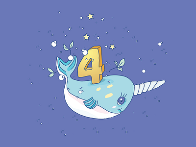 Little whale fish creative design fish illustra illustration ui vector whale