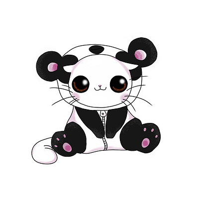 Cat panda design graphic design illustration