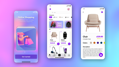 Online shopping app branding design graphic design illustration logo ui ux vector website design