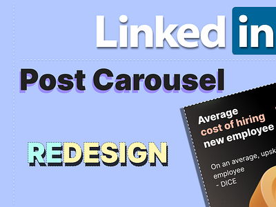 Post Caraousel ReDesign carousel design graphic design linkedin social media post typography ui ux