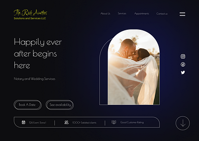 Wedding Services branding design graphic design illustration landing page minimal design page design ui vector web page design website