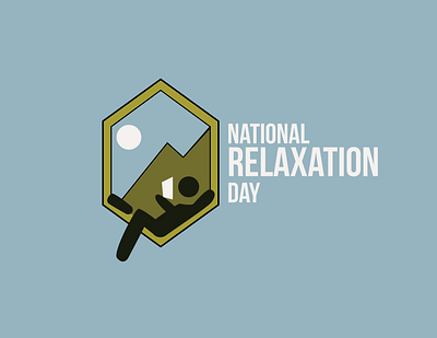 National Relaxation Day logo graphic design illustration illustrator logo stylized vector