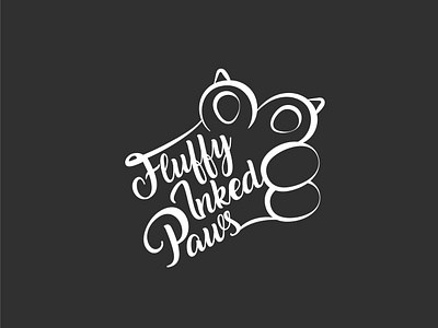 Fluffy Inked Paws - Art Store branding design graphic design illustration logo logodesign typography