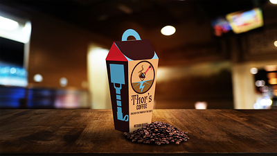 Thor's Coffee Packaging Mock up branding design graphic design illustration logo packaging stylized vector