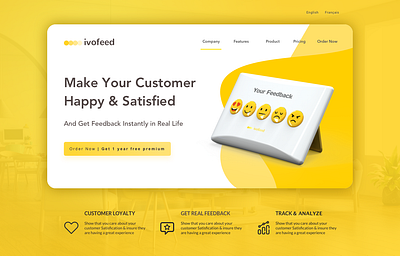 Feedback Device Gadget | Landing Page 3d feedback gadget landing page