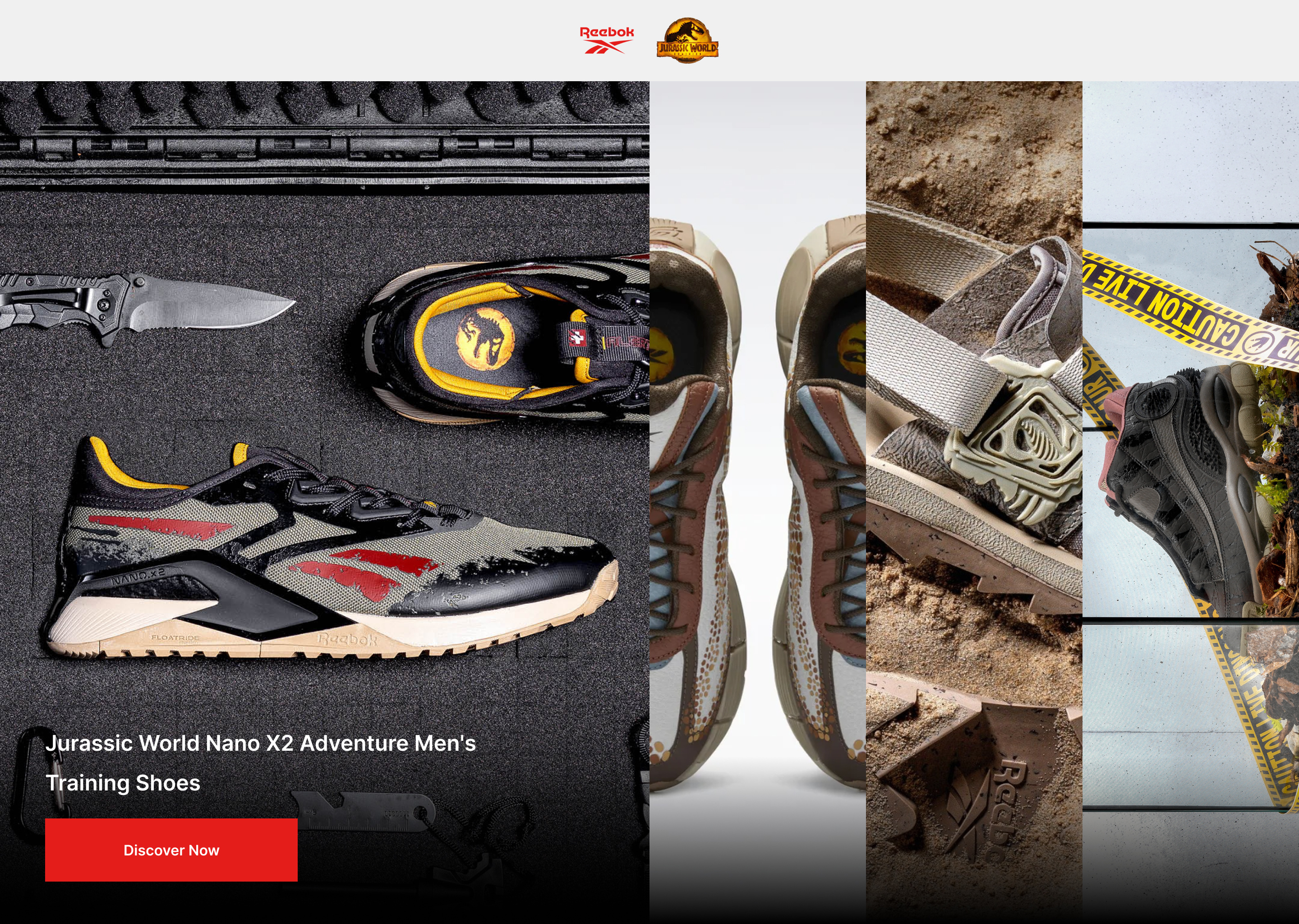 Daily UI #03/ Landing Page animation jurassic park jurassic world landing page landing ui loading loading animation loading ui reebok ui uiux web web design web ui website design