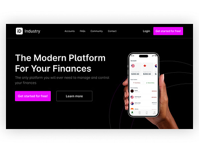 Fintech Website Concept