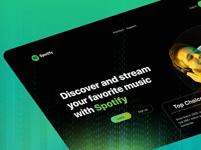 Spotify landing page | Web Design design figma music spotify spotify landing page spotify music spotify web design thumbnail ui uiux user experience user interface ux web web design website