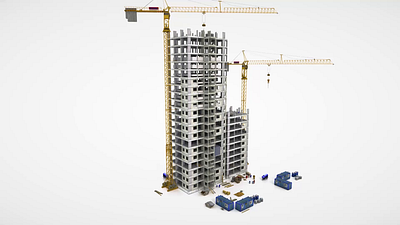 Animating cost savings for construction elevators 3d animation illustration motion graphics