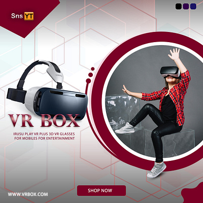 VR BOX Poster app branding design graphic design illustration logo typography ui ux vector
