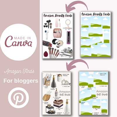 Pinterest Amazon finds template for bloggers amazon design graphic design pinterest typography