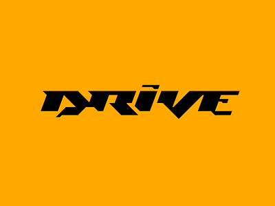 Drive brutal cyber cyberpunk drive dynamic flat futuristic geometric logo logotype modern type typography vector