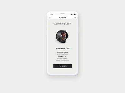 Coming Soon - D48 (2019 work) 100dailyui app marketing moment phone camera ui uiux