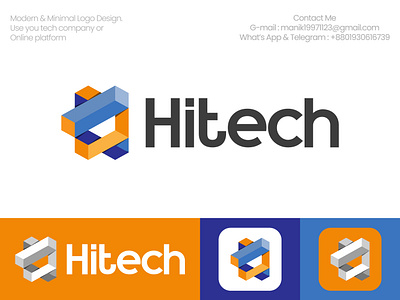 Hitech logo design brand design branding colorful creative logo crypto logo ecommerce gradient logo design logo designer logodesign logos mark minimal modern logo saas startup logo tech logo technology web3 logo woocommerce