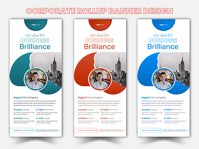 Corporate Roll-up Banner template a ads banner corporate rollup creativity display banner graphic design rollup banner