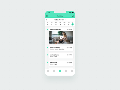 Activity Feed - D47 (2019 work) 100dailyui activity feed app color dailyui mobile smart camera smart home uiux