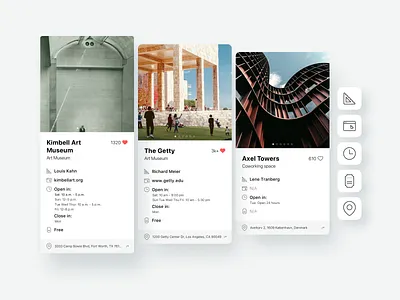 INFO Card- D45 (2019 work) 100dailyui architecture card design dailyui icon iconset information layout location ui uiux
