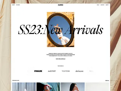 Curio - Home Page ecommerce fashion