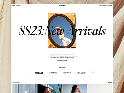 Curio - Home Page ecommerce fashion