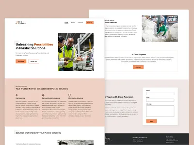Landing Page Design : Plastic Solutions herosection landing page plastic solutions sustainable ui ui design ux ux design web design