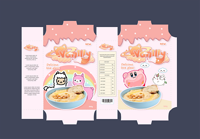 baby food product box design and product mockup graphic design illustration